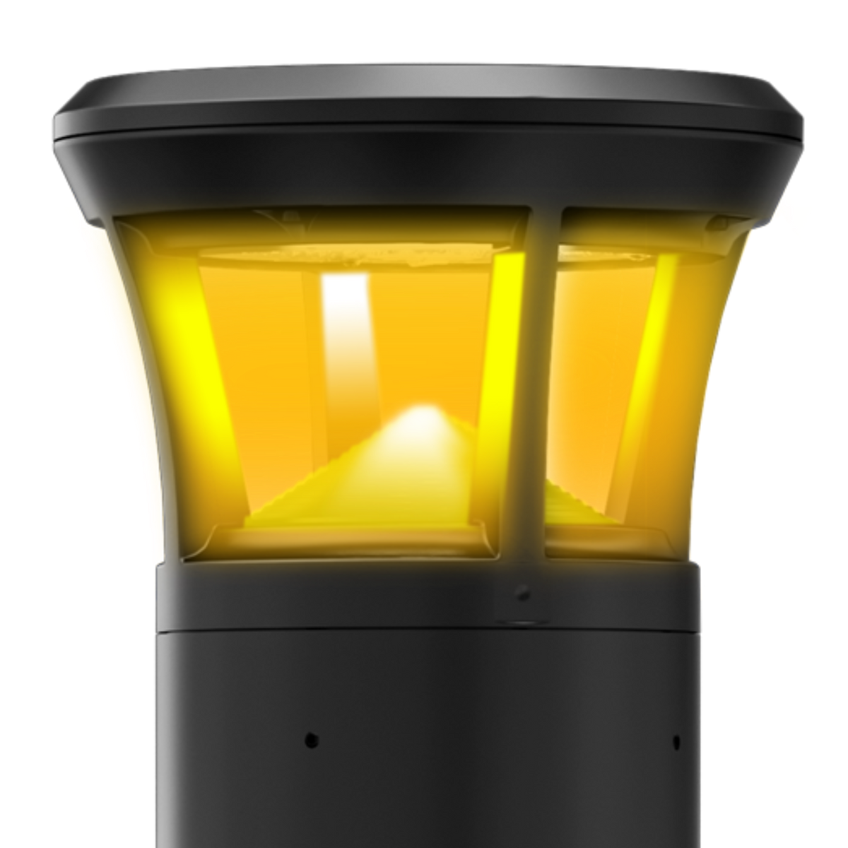 Black LED Bollard Light, 36 Inch, Flat Top, 24W/15W/12W, Selectable Wattage & CCT, 3000 Lumens