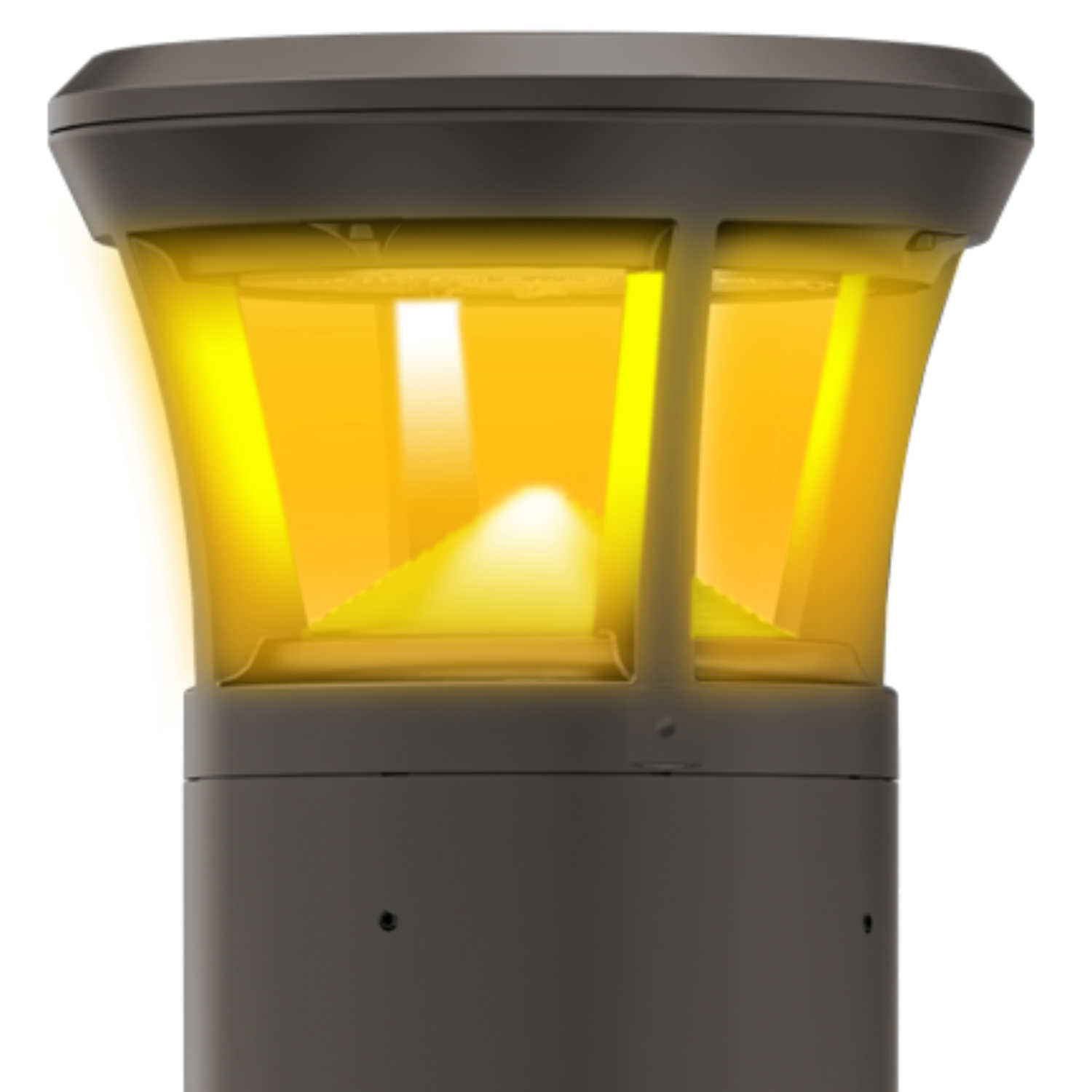 Dark Bronze LED Bollard Light, 42 Inch, Flat Top, 24W/15W/12W, Selectable Wattage & CCT, 3000 Lumens