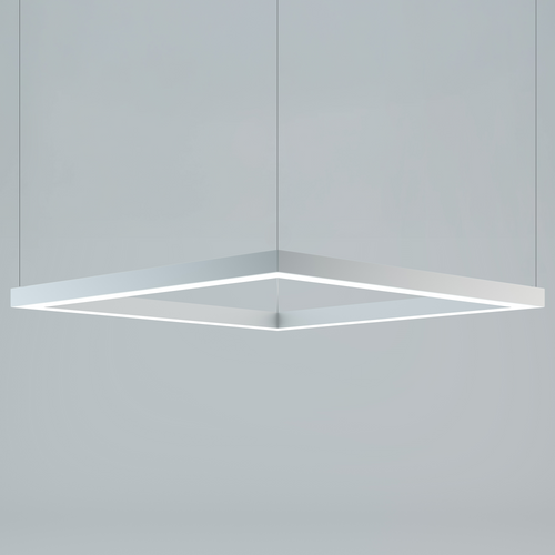 4ft LED Linear Pendant Up/Down Light, 50W/35W/25W/15W, White, Selectable Wattage & CCT, 6500 Lumens