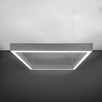4ft LED Linear Pendant Up/Down Light, 50W/35W/25W/15W, White, Selectable Wattage & CCT, 6500 Lumens