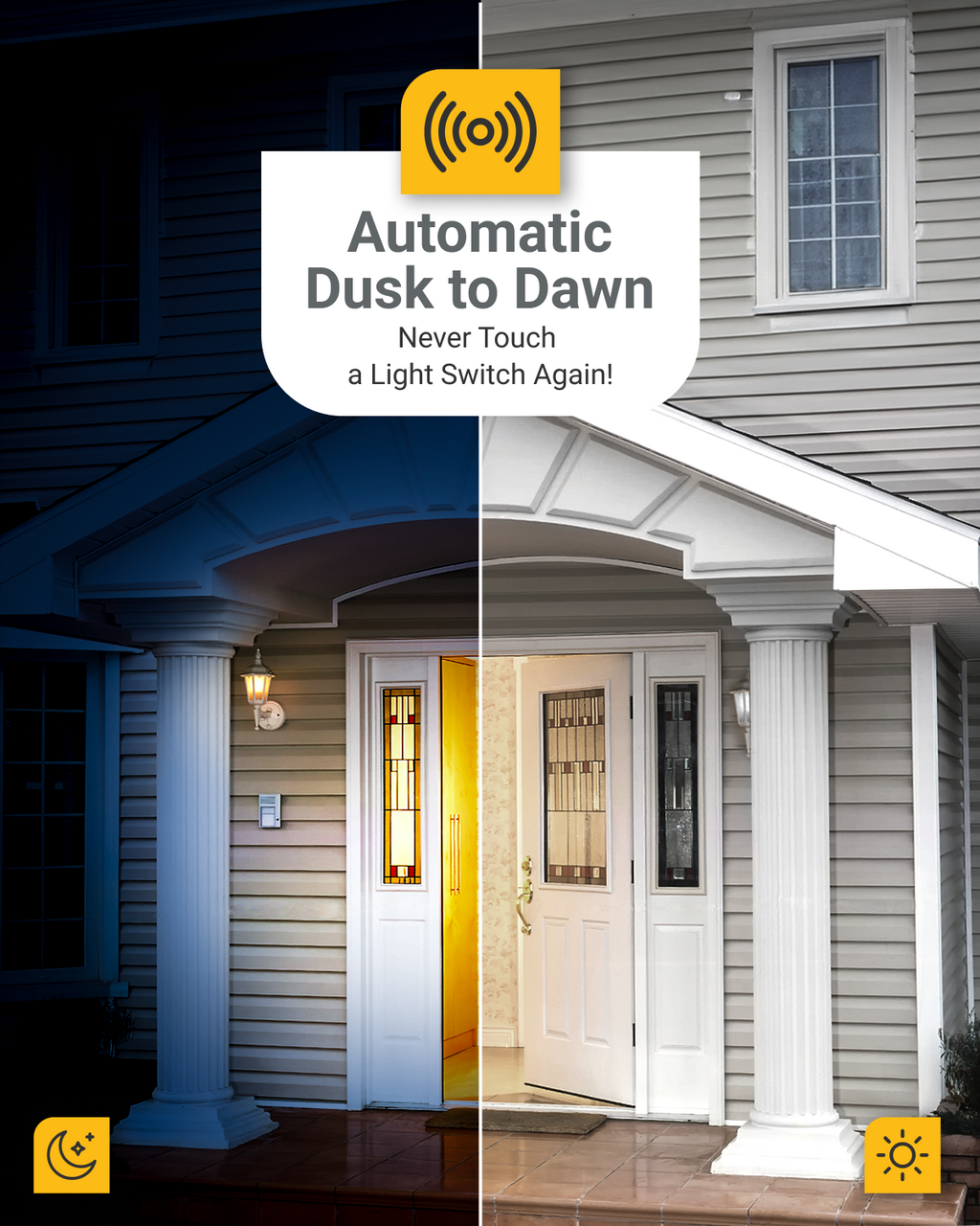 B11 LED Candelabra Bulb, Dusk to Dawn Photocell, 450 Lumens
