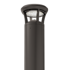 Dark Bronze LED Bollard Light, 24 Inch, Crowned Top, 24W/15W/12W, Selectable Wattage & CCT, 3000 Lumens