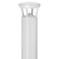 White LED Bollard Light, 24 Inch, Crowned Top, 24W/15W/12W, Selectable Wattage & CCT, 3000 Lumens