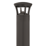 Dark Bronze LED Bollard Light, 24 Inch, Crowned Top, 24W/15W/12W, Selectable Wattage & CCT, 3000 Lumens