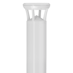 White LED Bollard Light, 24 Inch, Flat Top, 24W/15W/12W, Selectable Wattage & CCT, 3000 Lumens