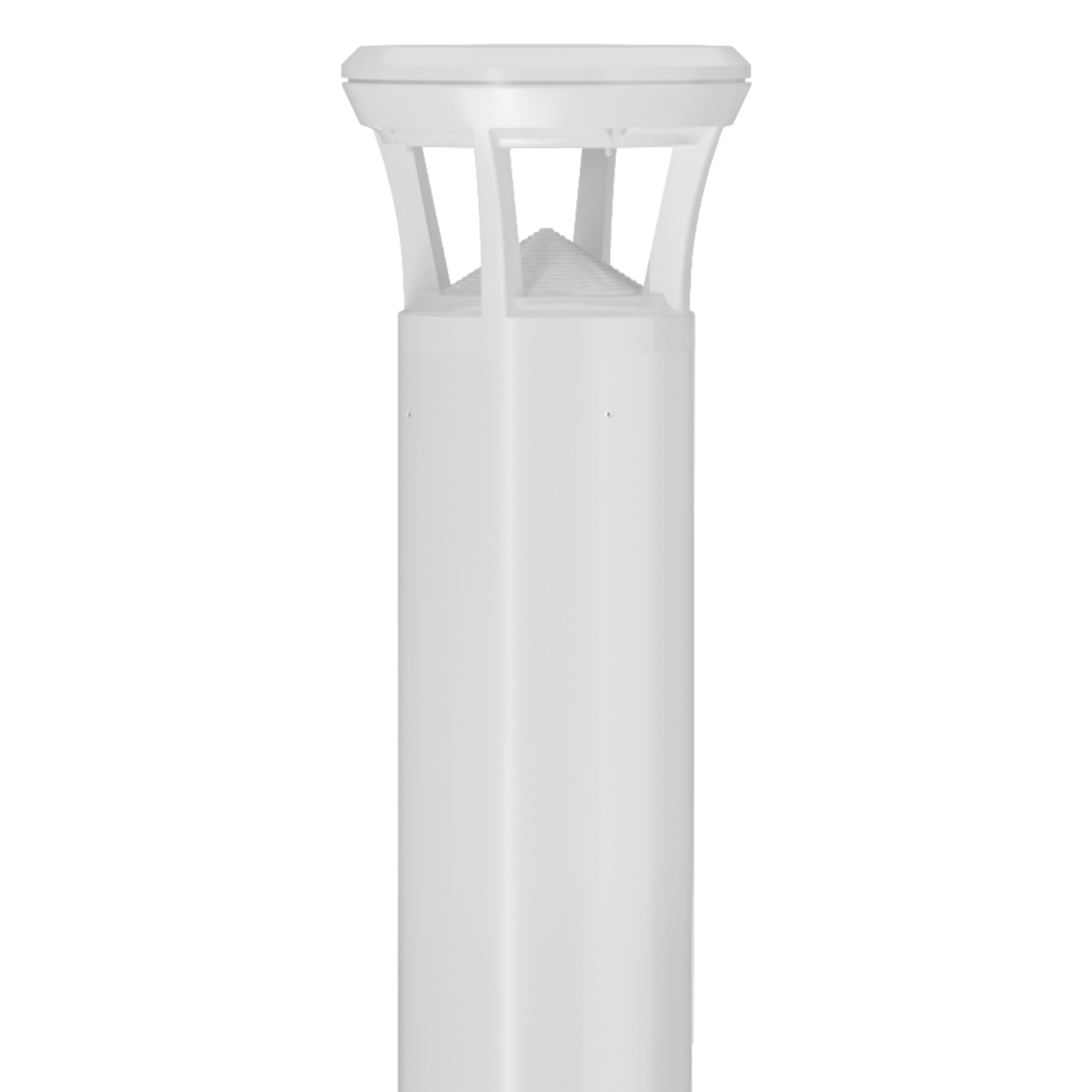 White LED Bollard Light, 24 Inch, Flat Top, 24W/15W/12W, Selectable Wattage & CCT, 3000 Lumens