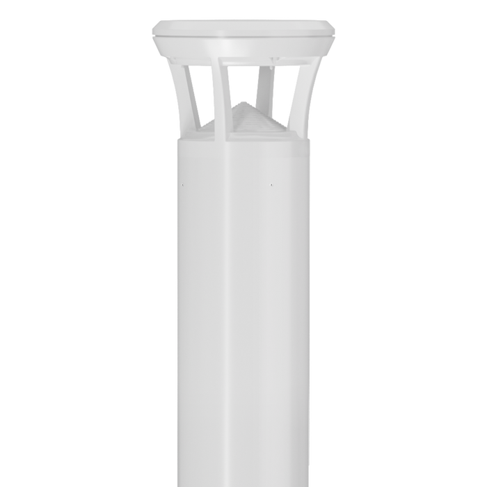 White LED Bollard Light, 24 Inch, Flat Top, 24W/15W/12W, Selectable Wattage & CCT, 3000 Lumens