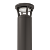 Dark Bronze LED Bollard Light, 24 Inch, Crowned Top, 24W/15W/12W, Selectable Wattage & CCT, 3000 Lumens