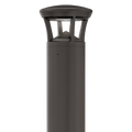 Dark Bronze LED Bollard Light, 36 Inch, Crowned Top, 24W/15W/12W, Selectable Wattage & CCT, 3000 Lumens