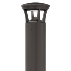 Dark Bronze LED Bollard Light, 36 Inch, Crowned Top, 24W/15W/12W, Selectable Wattage & CCT, 3000 Lumens