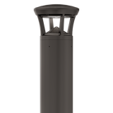 Dark Bronze LED Bollard Light, 36 Inch, Crowned Top, 24W/15W/12W, Selectable Wattage & CCT, 3000 Lumens