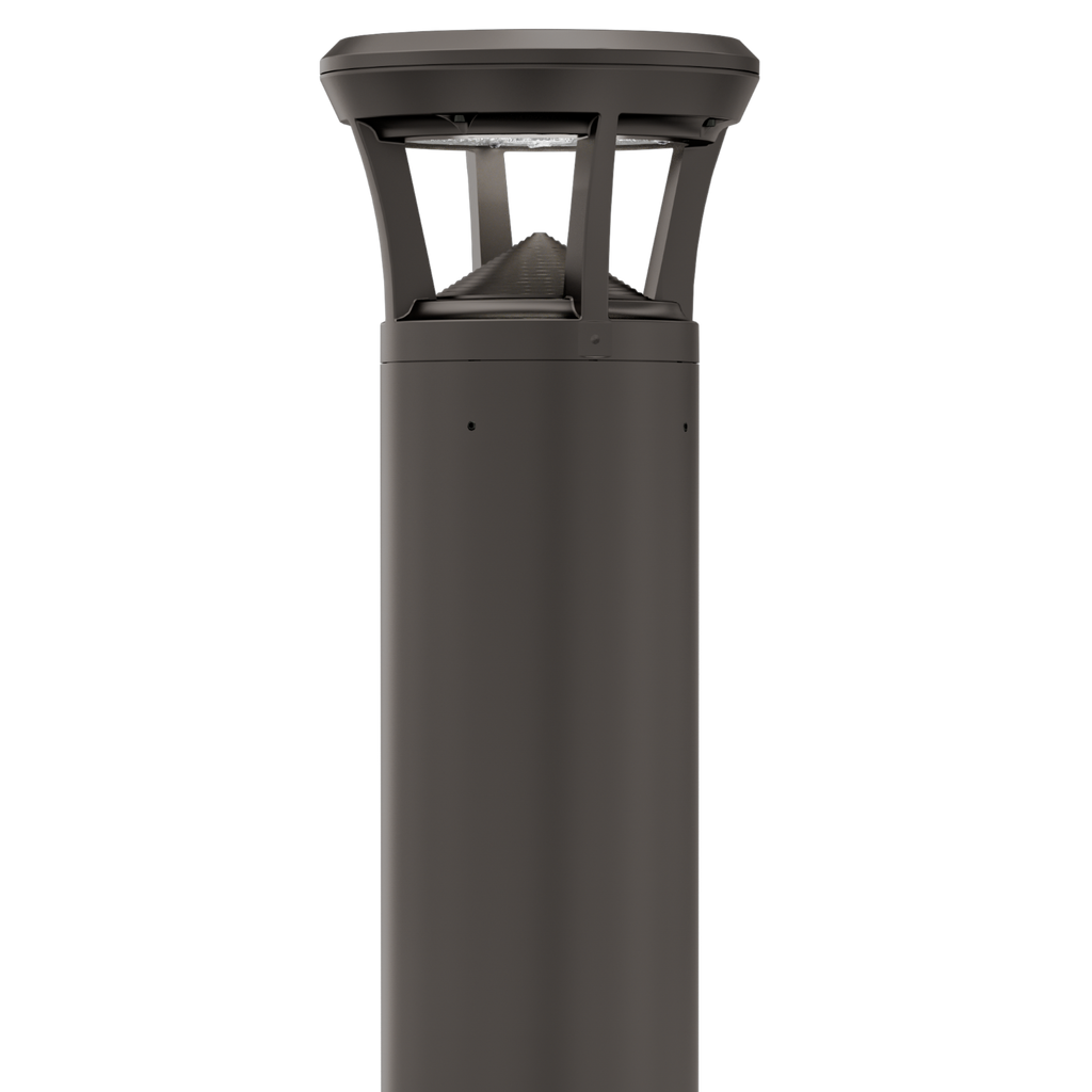 Dark Bronze LED Bollard Light, 36 Inch, Flat Top, 24W/15W/12W, Selectable Wattage & CCT, 3000 Lumens