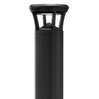 Black LED Bollard Light, 36 Inch, Flat Top, 24W/15W/12W, Selectable Wattage & CCT, 3000 Lumens