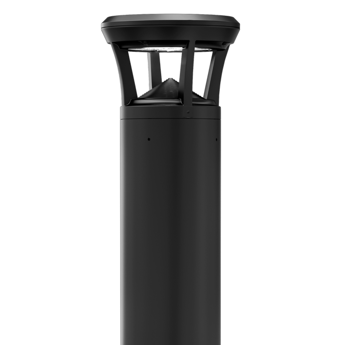 Black LED Bollard Light, 36 Inch, Flat Top, 24W/15W/12W, Selectable Wattage & CCT, 3000 Lumens