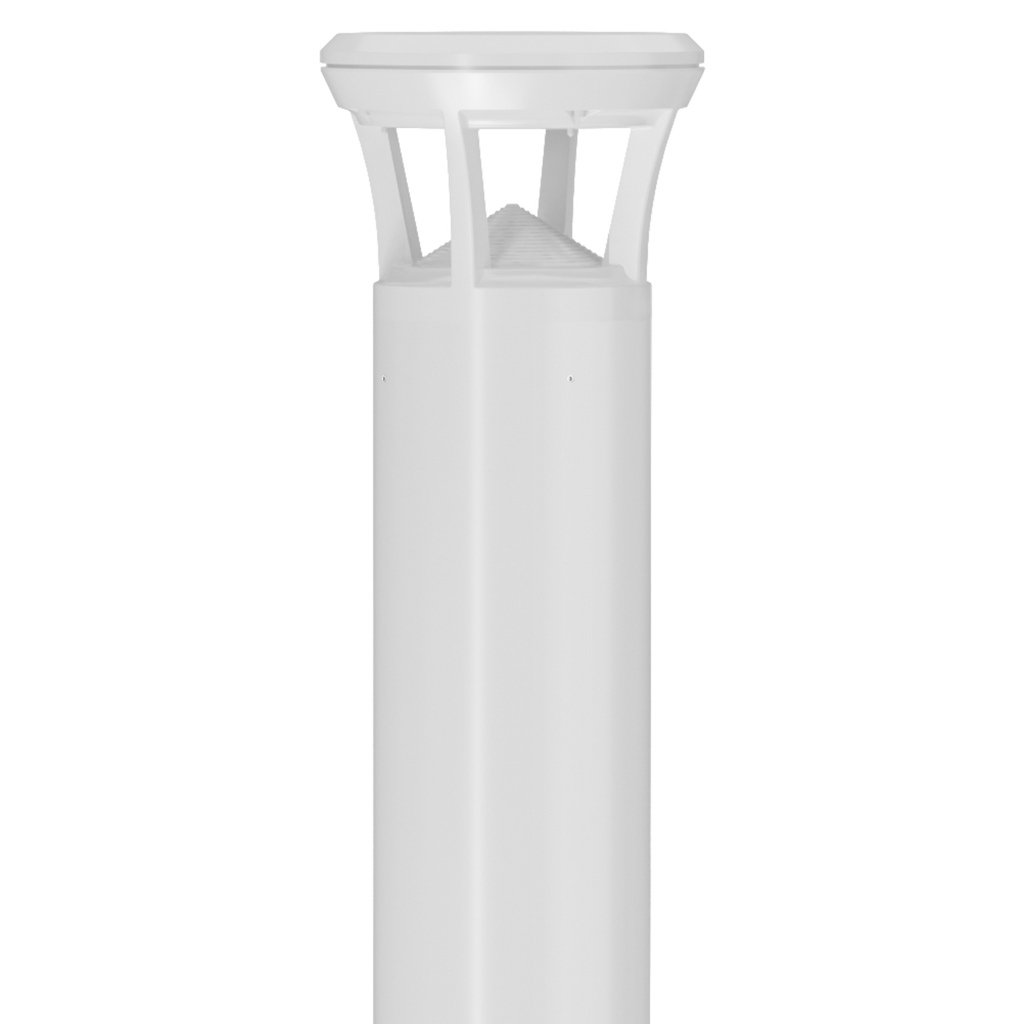 White LED Bollard Light, 36 Inch, Flat Top, 24W/15W/12W, Selectable Wattage & CCT, 3000 Lumens
