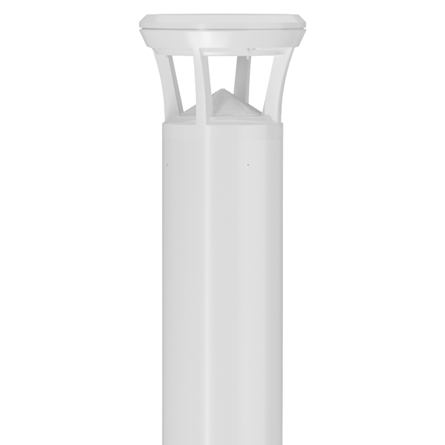 White LED Bollard Light, 36 Inch, Flat Top, 24W/15W/12W, Selectable Wattage & CCT, 3000 Lumens