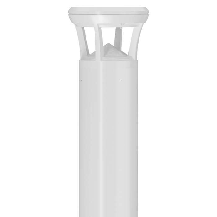 White LED Bollard Light, 36 Inch, Flat Top, 24W/15W/12W, Selectable Wattage & CCT, 3000 Lumens