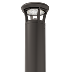 Dark Bronze LED Bollard Light, 42 Inch, Crowned Top, 24W/15W/12W, Selectable Wattage & CCT, 3000 Lumens