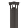 Dark Bronze LED Bollard Light, 42 Inch, Crowned Top, 24W/15W/12W, Selectable Wattage & CCT, 3000 Lumens
