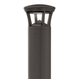 Dark Bronze LED Bollard Light, 42 Inch, Crowned Top, 24W/15W/12W, Selectable Wattage & CCT, 3000 Lumens