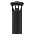 Black LED Bollard Light, 42 Inch, Crowned Top, 24W/15W/12W, Selectable Wattage & CCT, 3000 Lumens