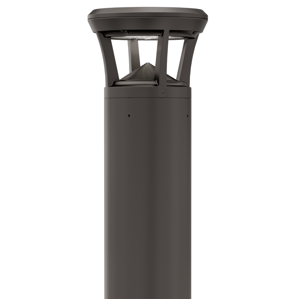 Dark Bronze LED Bollard Light, 42 Inch, Flat Top, 24W/15W/12W, Selectable Wattage & CCT, 3000 Lumens