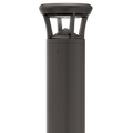 Dark Bronze LED Bollard Light, 42 Inch, Flat Top, 24W/15W/12W, Selectable Wattage & CCT, 3000 Lumens