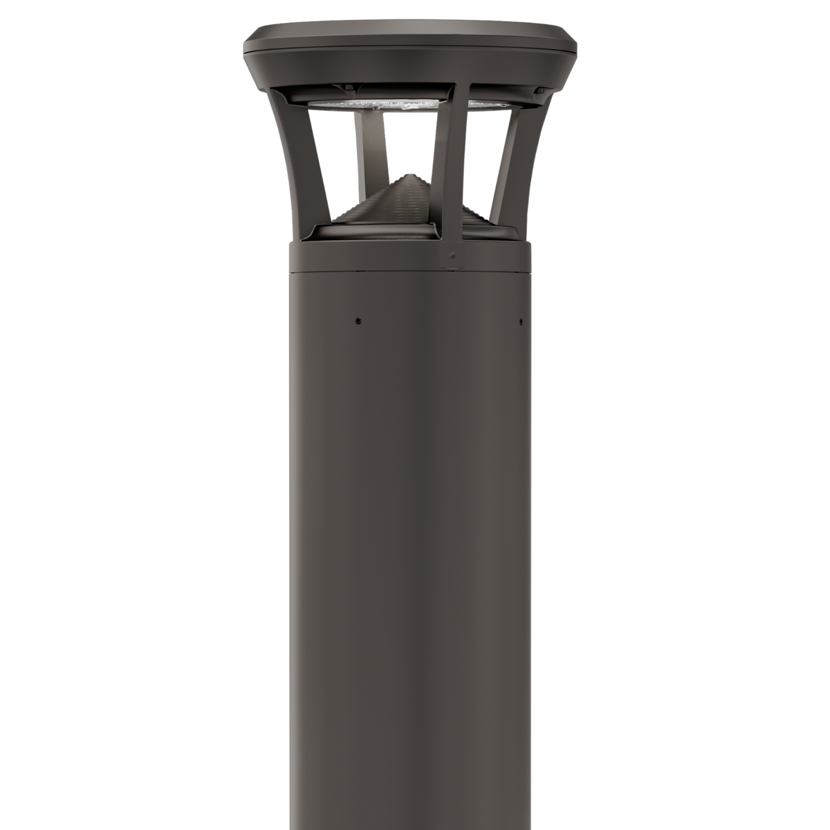 Dark Bronze LED Bollard Light, 42 Inch, Flat Top, 24W/15W/12W, Selectable Wattage & CCT, 3000 Lumens