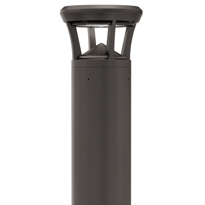 Dark Bronze LED Bollard Light, 42 Inch, Flat Top, 24W/15W/12W, Selectable Wattage & CCT, 3000 Lumens