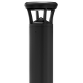 Black LED Bollard Light, 42 Inch, Flat Top, 24W/15W/12W, Selectable Wattage & CCT, 3000 Lumens