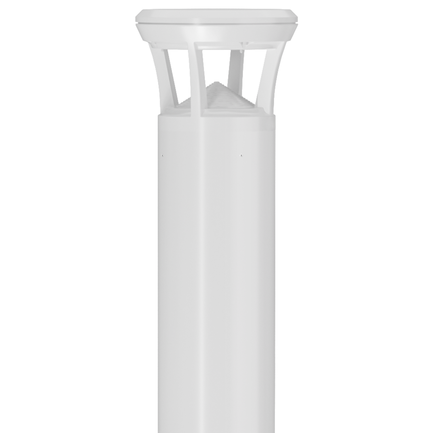 White LED Bollard Light, 42 Inch, Flat Top, 24W/15W/12W, Selectable Wattage & CCT, 3000 Lumens