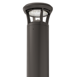 Dark Bronze LED Bollard Light, 42 Inch, Crowned Top, 24W/15W/12W, Selectable Wattage & CCT, 3000 Lumens