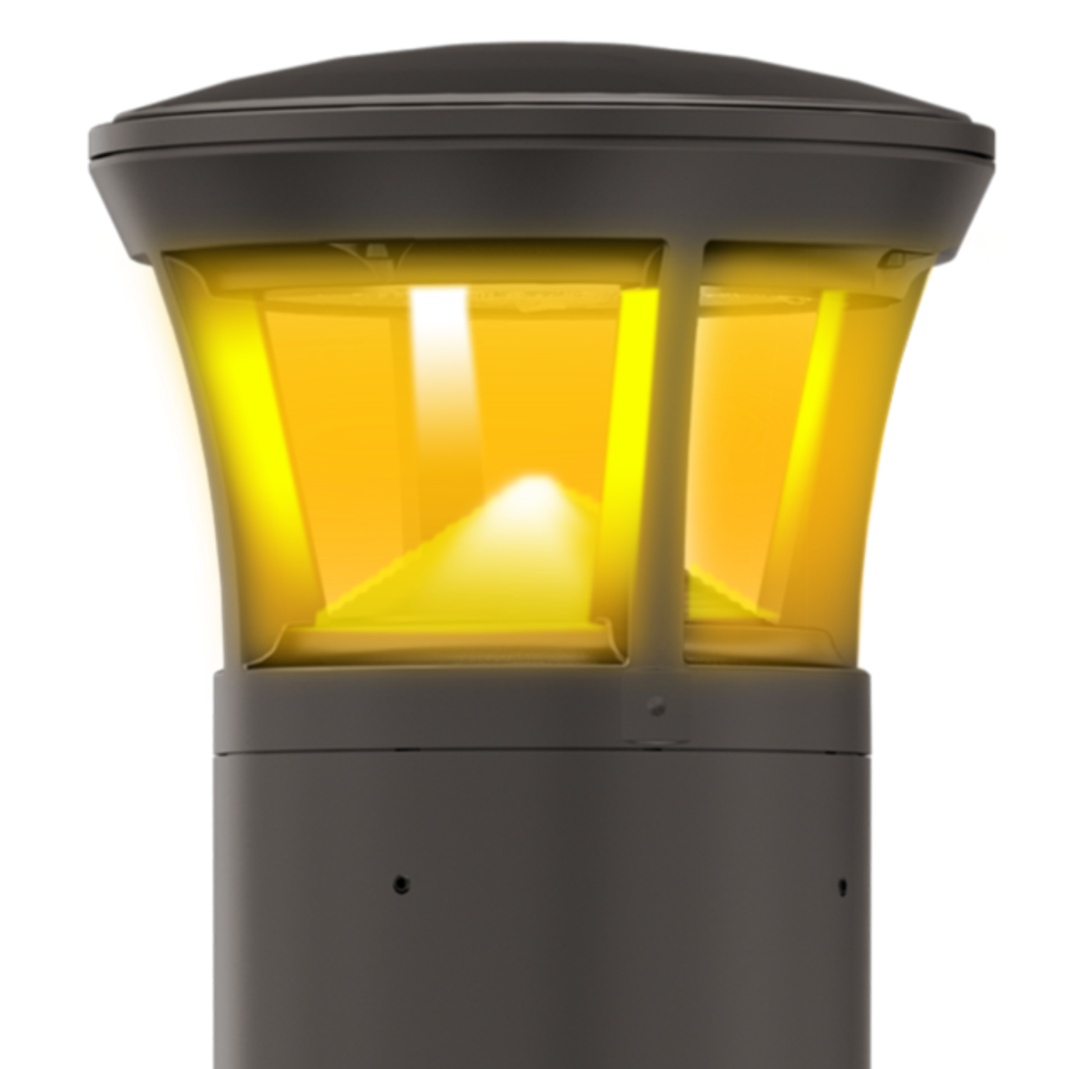 Dark Bronze LED Bollard Light, 36 Inch, Crowned Top, 24W/15W/12W, Selectable Wattage & CCT, 3000 Lumens