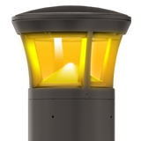 Dark Bronze LED Bollard Light, 36 Inch, Crowned Top, 24W/15W/12W, Selectable Wattage & CCT, 3000 Lumens