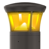 Dark Bronze LED Bollard Light, 42 Inch, Crowned Top, 24W/15W/12W, Selectable Wattage & CCT, 3000 Lumens