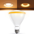 Fits 5" or 6” recessed cans. Our BR30 bulbs give off sunlight-like quality for true color rendering.