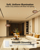 Seamless dimming capabilities (10%-100%) to fit any mood or decor. 