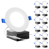 Recessed LED Lighting, 4 Inch, Slim, Wafer Thin, Smooth Trim, 650 Lumens