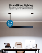 Up-and-down lighting is perfect for emphasizing particular areas or tasks, whereas it creates a softer ambient glow and enhances the overall atmosphere.