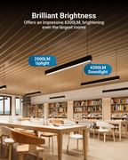 The fixture emits a powerful and focused beam of light in targeted areas.