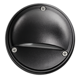 Half-Moon Glass Lens Step Light, Surface-Mount, 4 Inch, Black, 210 Lumens