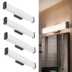 LED Rectangular Black Vanity Light Bar, 24" Wide, Selectable CCT