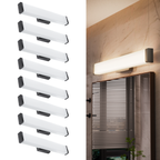 LED Rectangular Black Vanity Light Bar, 24" Wide, Selectable CCT