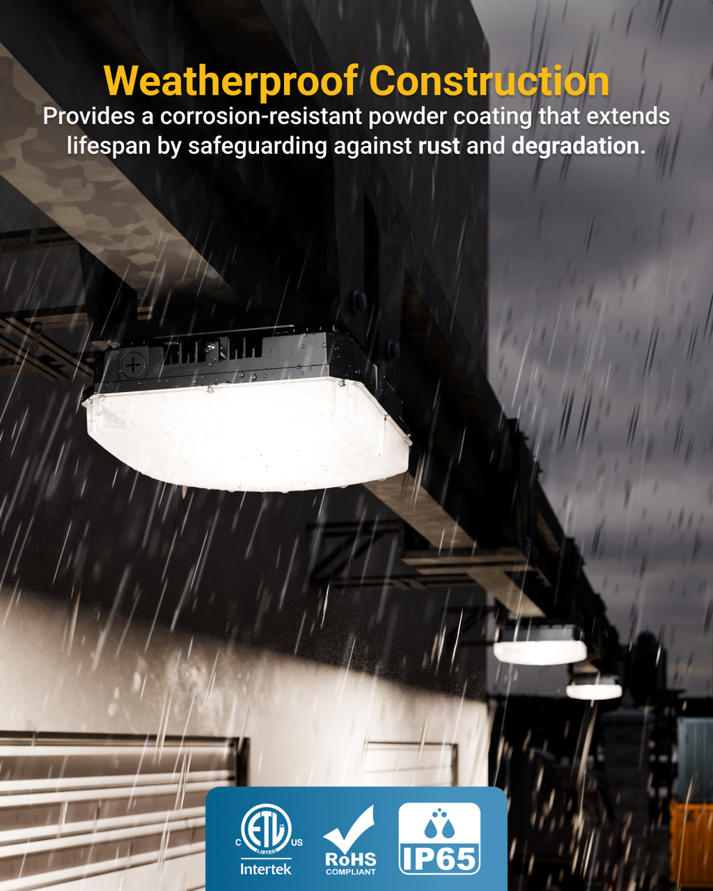 LED Canopy Light, 60W, 8000 Lumens
