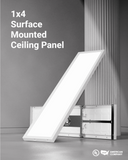 LED Ceiling Panel Light, 50W/40W/30W, 1x4, Selectable CCT, 5700 Lumens