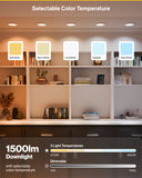 Recessed LED Lighting, 6 Inch, Night Light, Slim, Wafer Thin, Selectable CCT, 1500 Lumens