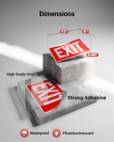 Lightweight, yet mighty. The exit sign sticker is waterproof and withstands high temperatures.
