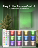 Select from various accents of color lighting for your indoor space with the touch of the included remote.