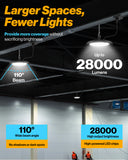 UFO High Bay 200W Plug & Play LED Fixture, 2-Step Install, 28000 Lumens