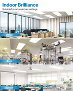 LED Ceiling Panel Light with Battery Backup, 72W/60W/50W/40W/30W, 2x4, 9000 Lumens (Sensor Receptacle)